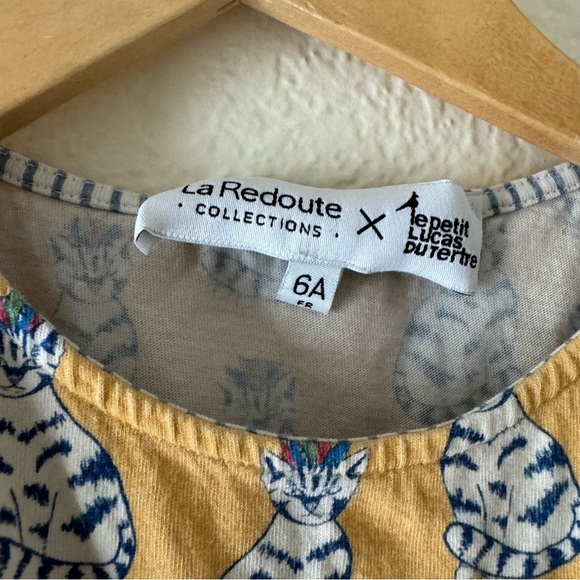 French La Redoute cat print dress - Picture 2 of 3